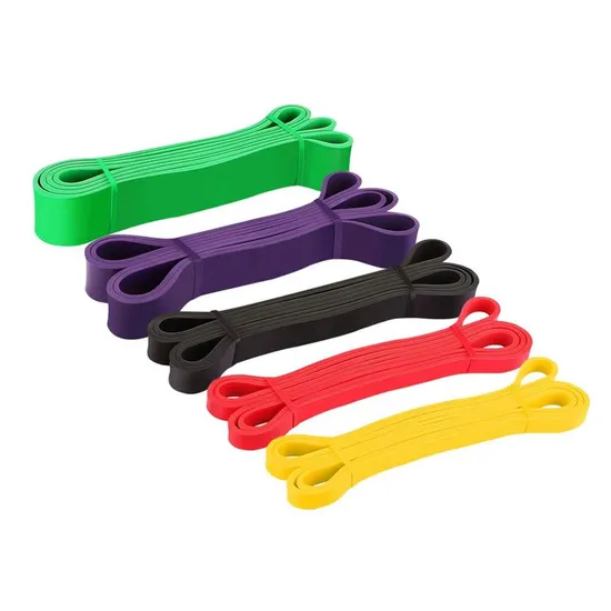 6PCS Resistance Exercise Loop Bands for Home Fitness, Strength Training, Physical Therapy, Natural Latex Workout Bands