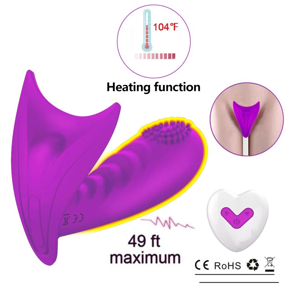 Silicone 7-Frequency Wireless Remote Control Wearable Butterfly Female Massage Masturbator Adult Products OEM