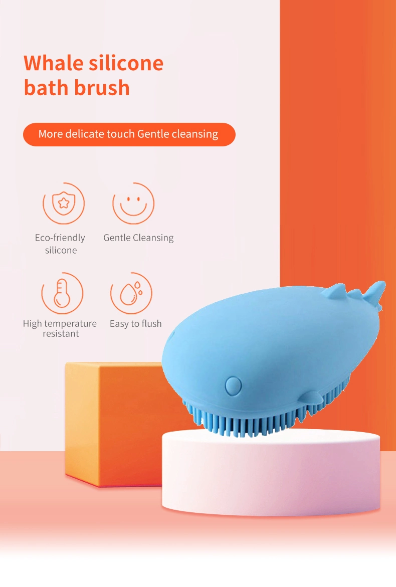 Soft Silicone Baby Head Shampoo Massage Brush Scalp Massage Brush Hair Washing Comb Body Bath Brush Baby Bath Hair Products Massage Brush Tools